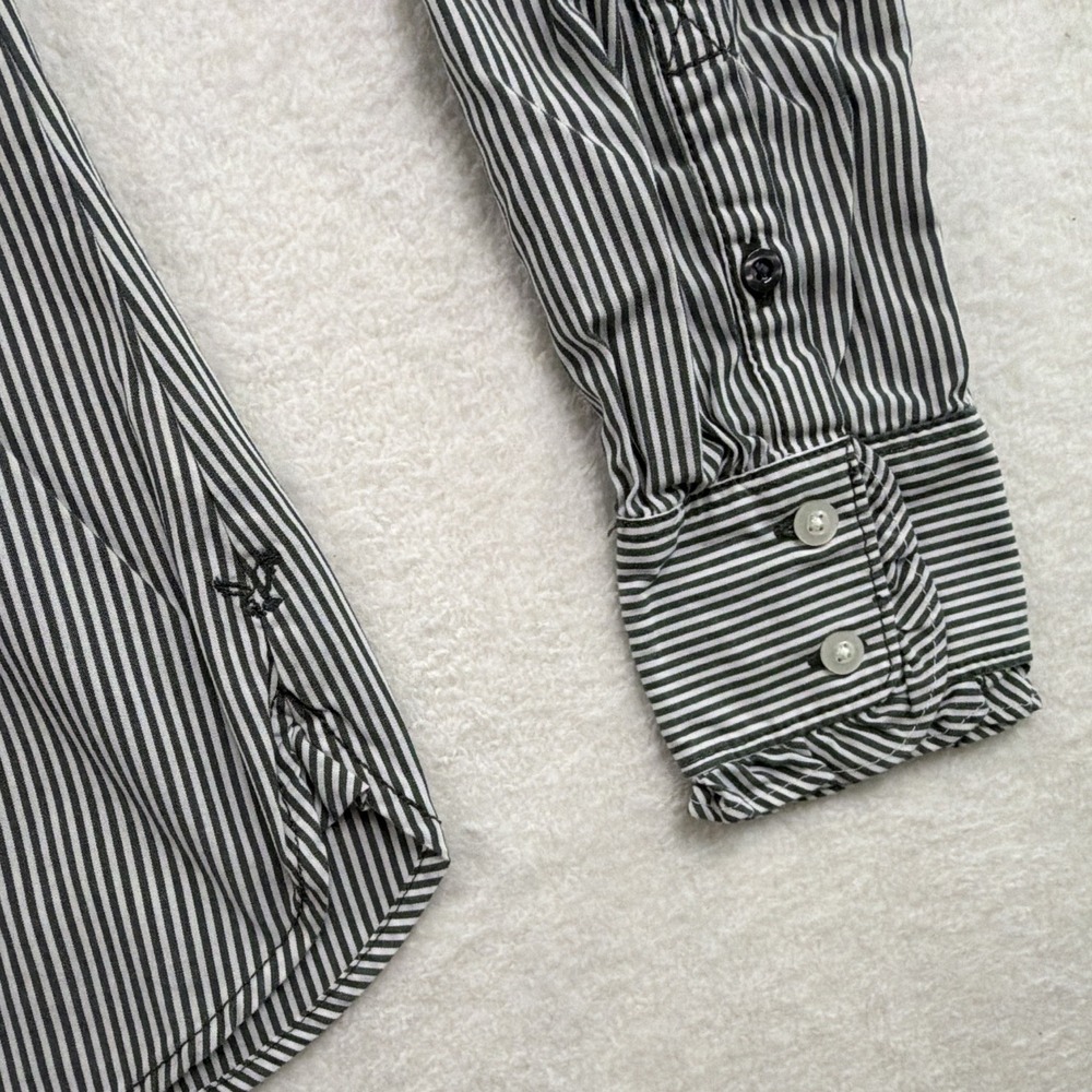 Vintage American Eagle Outfitters Striped Button Up Dark Academia y2k - Picture 3 of 6